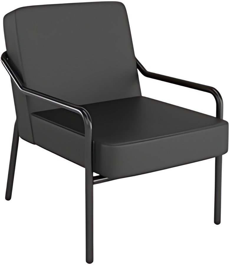 PAPERFLOW Fauteuil visiteur MEDSO KLASSIK M simili-cuir noir