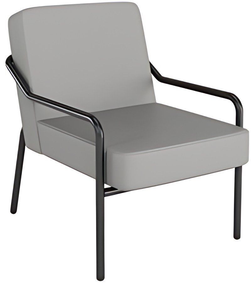 PAPERFLOW Fauteuil visiteur MEDSO KLASSIK M simili-cuir gris