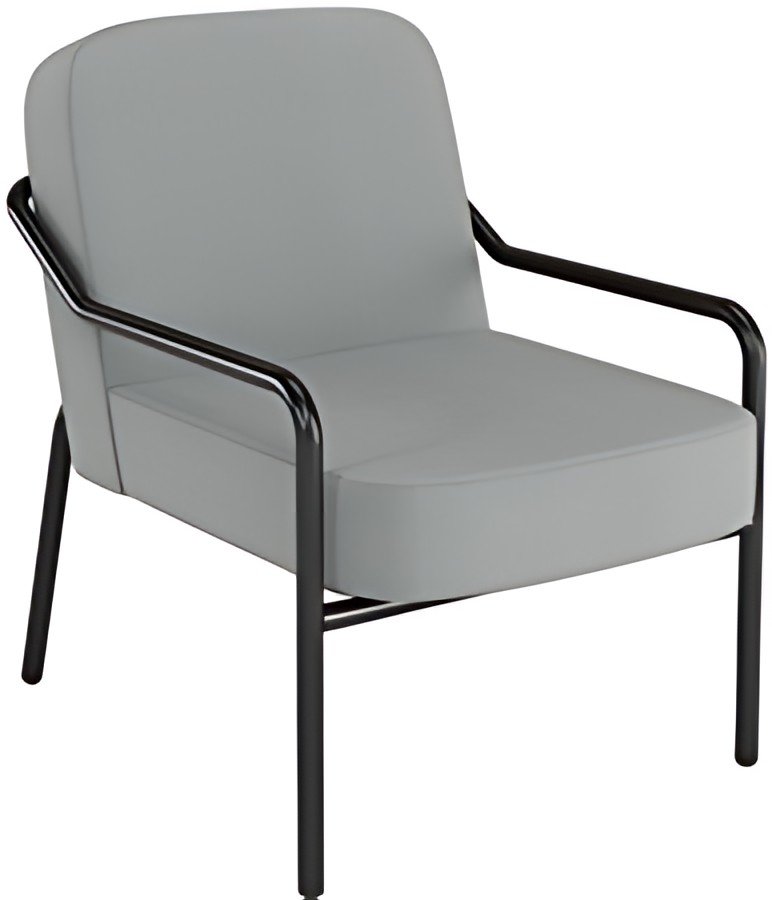 PAPERFLOW Fauteuil visiteur MEDSO RUND M, tissu, gris
