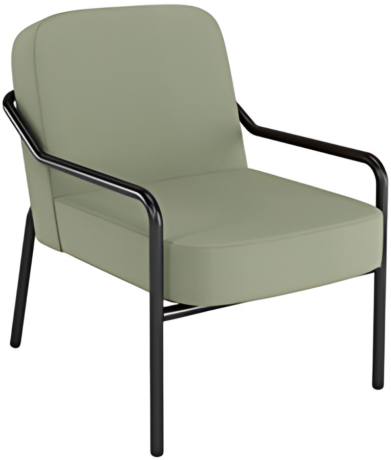 PAPERFLOW Fauteuil visiteur MEDSO RUND M, tissu, vert