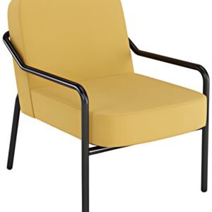 PAPERFLOW Fauteuil visiteur MEDSO RUND M, tissu, jaune
