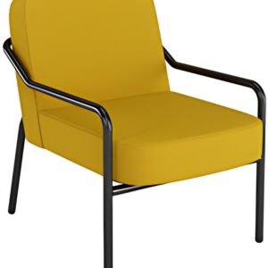 PAPERFLOW Fauteuil visiteur d'extérieur MEDSO RUND M, jaune