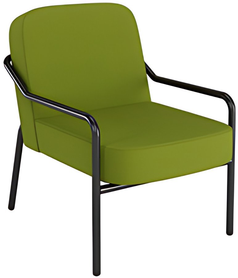 PAPERFLOW Fauteuil visiteur d'extérieur MEDSO RUND M, vert