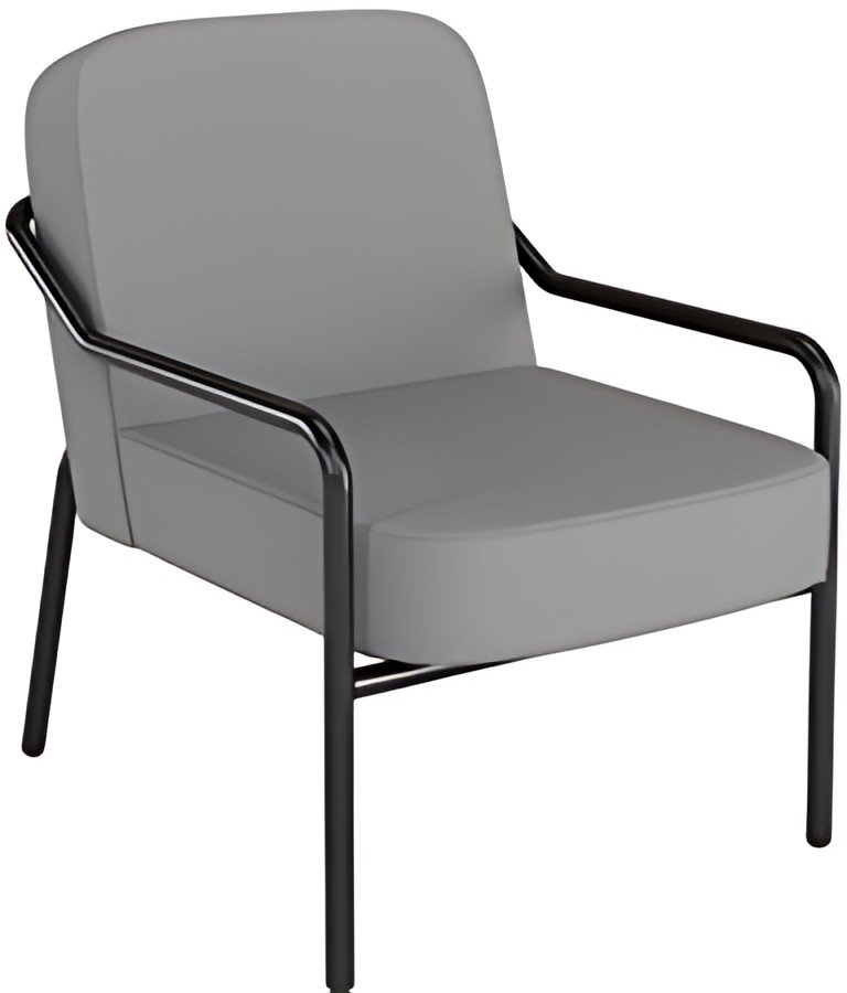PAPERFLOW Fauteuil visiteur d'extérieur MEDSO RUND M, gris