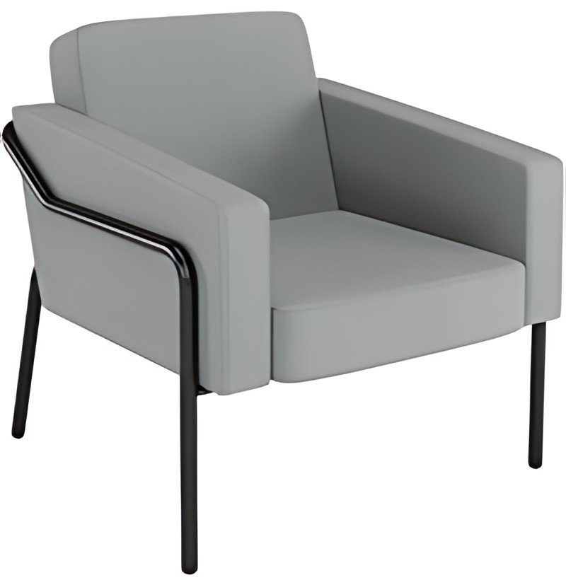 PAPERFLOW Fauteuil visiteur MEDSO KLASSIK L, tissu, gris