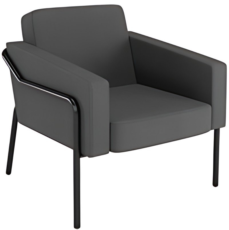 PAPERFLOW Fauteuil visiteur MEDSO KLASSIK L tissu anthracite