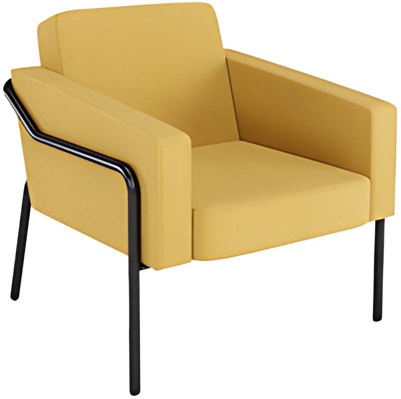 PAPERFLOW Fauteuil visiteur MEDSO KLASSIK L, tissu, jaune
