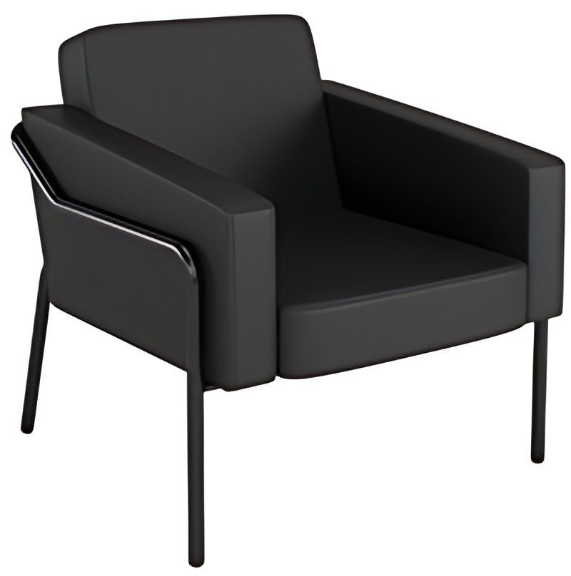 PAPERFLOW Fauteuil visiteur MEDSO KLASSIK L, simili-cuir