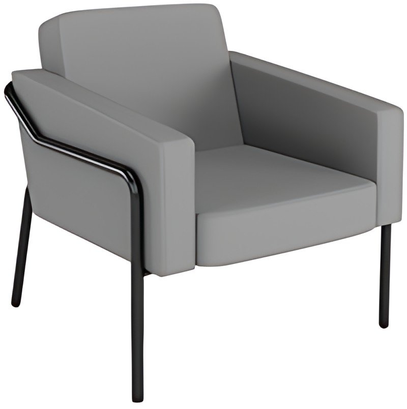PAPERFLOW Fauteuil visiteur d'extérieur MEDSO KLASSIK L gris