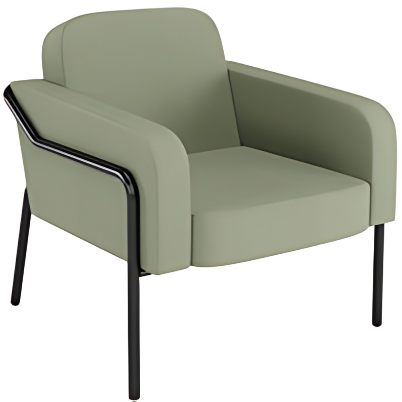 PAPERFLOW Fauteuil visiteur MEDSO RUND L, tissu, vert