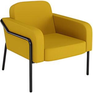 PAPERFLOW Fauteuil visiteur d'extérieur MEDSO RUND L, jaune