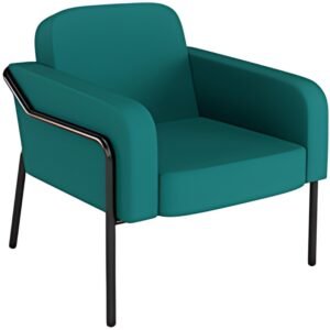 PAPERFLOW Fauteuil visiteur d'extérieur MEDSO RUND L, bleu