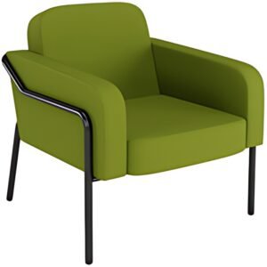 PAPERFLOW Fauteuil visiteur d'extérieur MEDSO RUND L, vert
