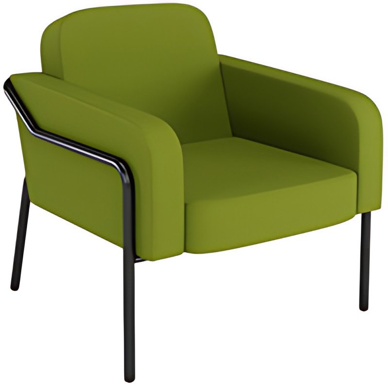 PAPERFLOW Fauteuil visiteur d'extérieur MEDSO RUND L, vert