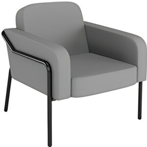 PAPERFLOW Fauteuil visiteur d'extérieur MEDSO RUND L, gris
