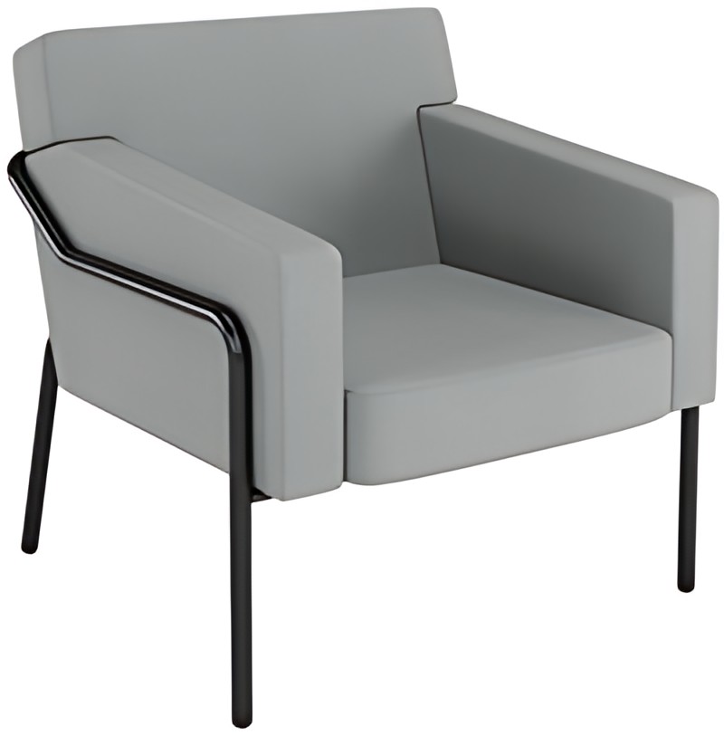 PAPERFLOW Fauteuil visiteur MEDSO T L, tissu, gris
