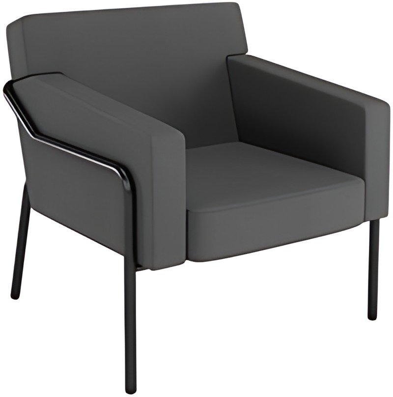PAPERFLOW Fauteuil visiteur MEDSO T L, tissu, anthracite