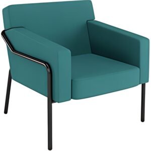 PAPERFLOW Fauteuil visiteur MEDSO T L, tissu, bleu