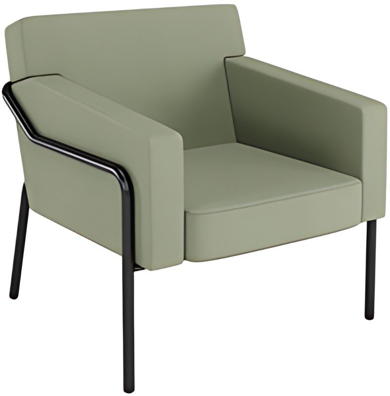 PAPERFLOW Fauteuil visiteur MEDSO T L, tissu, vert