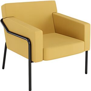 PAPERFLOW Fauteuil visiteur MEDSO T L, tissu, jaune