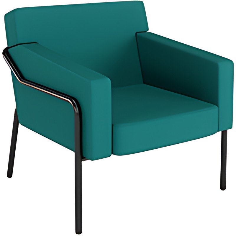 PAPERFLOW Fauteuil visiteur d'extérieur MEDSO T L, bleu
