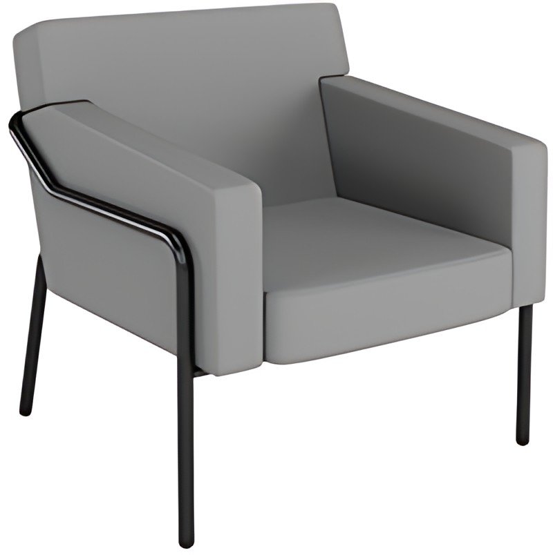 PAPERFLOW Fauteuil visiteur d'extérieur MEDSO T L, gris