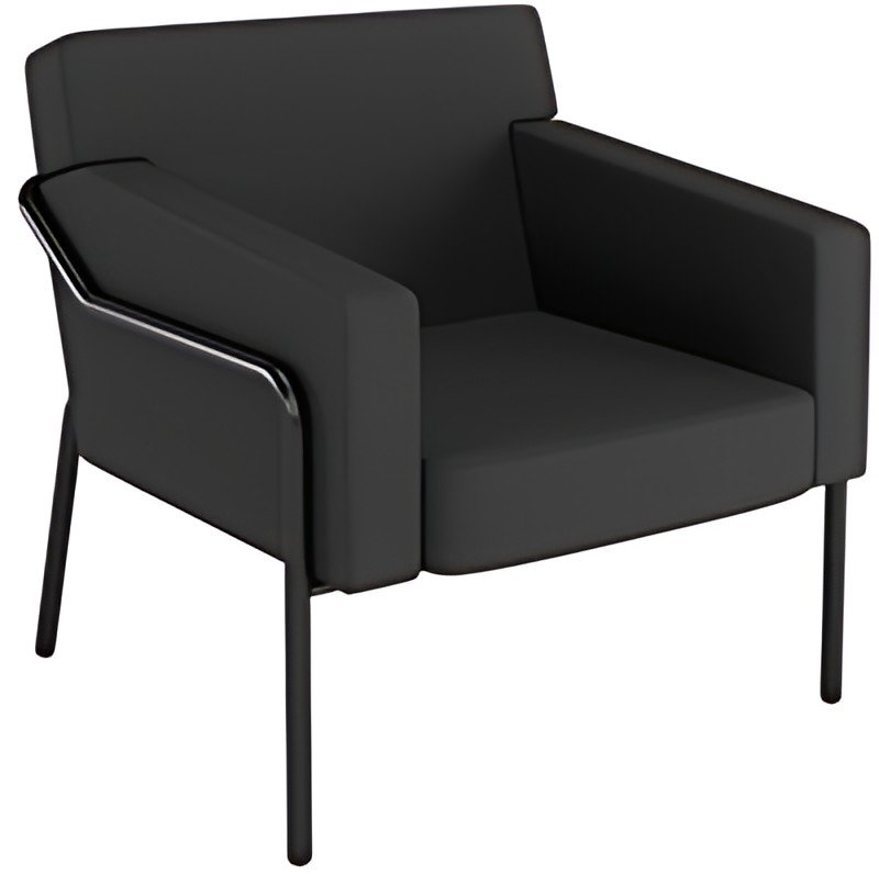 PAPERFLOW Fauteuil visiteur d'extérieur MEDSO T L anthracite