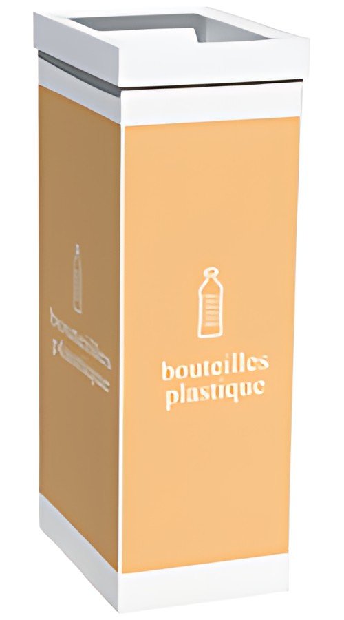 PAPERFLOW Collecteur pour tri sélectif bouteilles, blanc