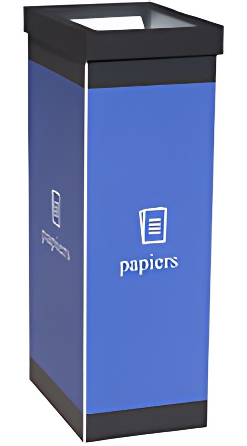PAPERFLOW Collecteur pour tri sélectif papiers, noir