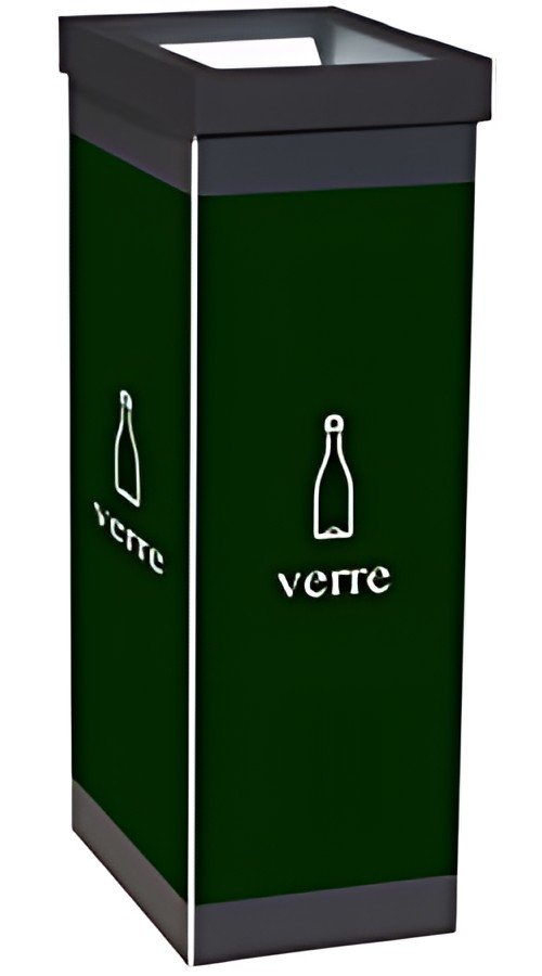 PAPERFLOW Collecteur pour tri sélectif verre, noir