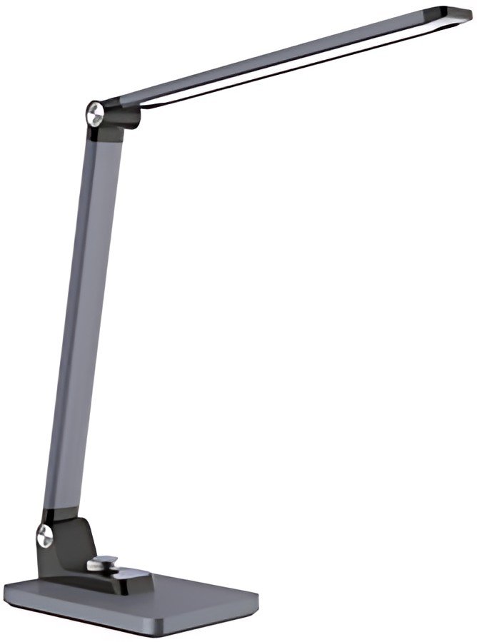 PAPERFLOW Lampe de table à LED JOA, socle, gris métallisé