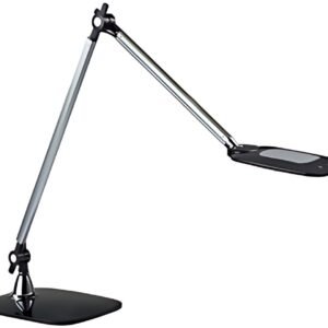 PAPERFLOW Lampe de table à LED JIM, socle, argent/noir