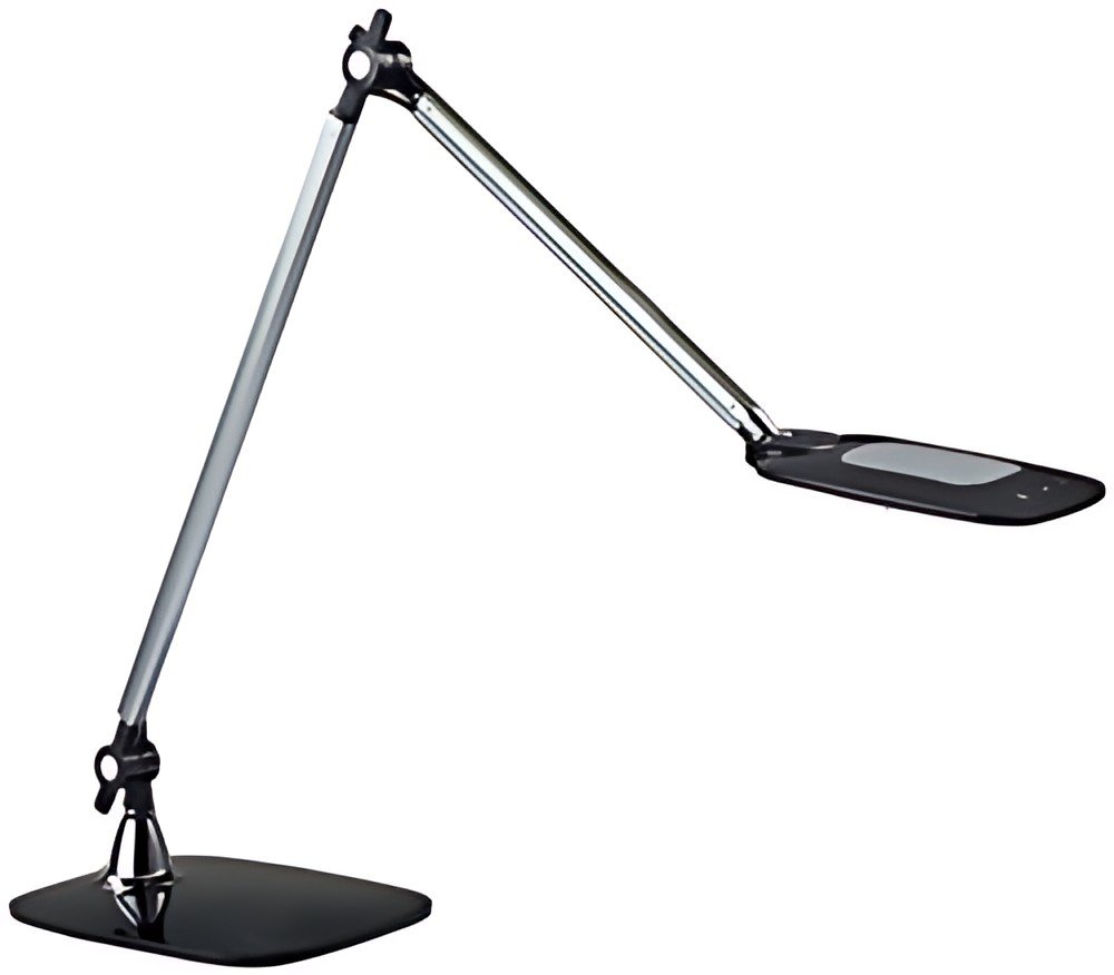 PAPERFLOW Lampe de table à LED JIM, socle, argent/noir