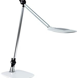 PAPERFLOW Lampe de table à LED JIM, socle, argent/blanc