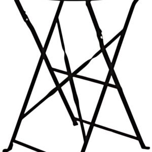 PAPERFLOW Table d'extérieur pliante EDEN, rond, noir