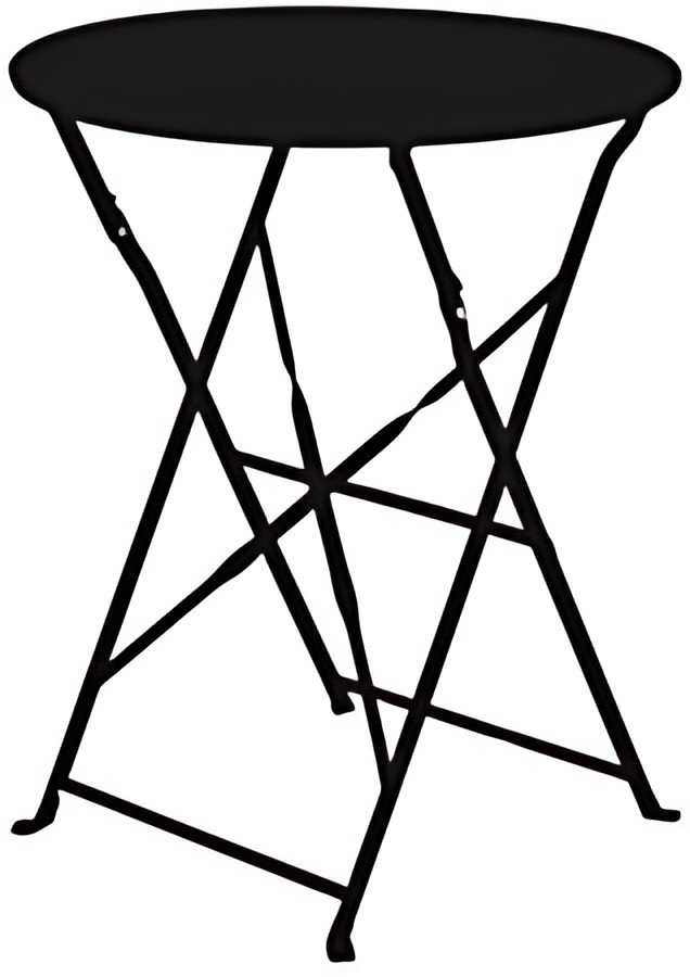 PAPERFLOW Table d'extérieur pliante EDEN, rond, noir