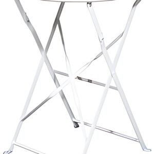 PAPERFLOW Table d'extérieur pliante EDEN, rond, blanc