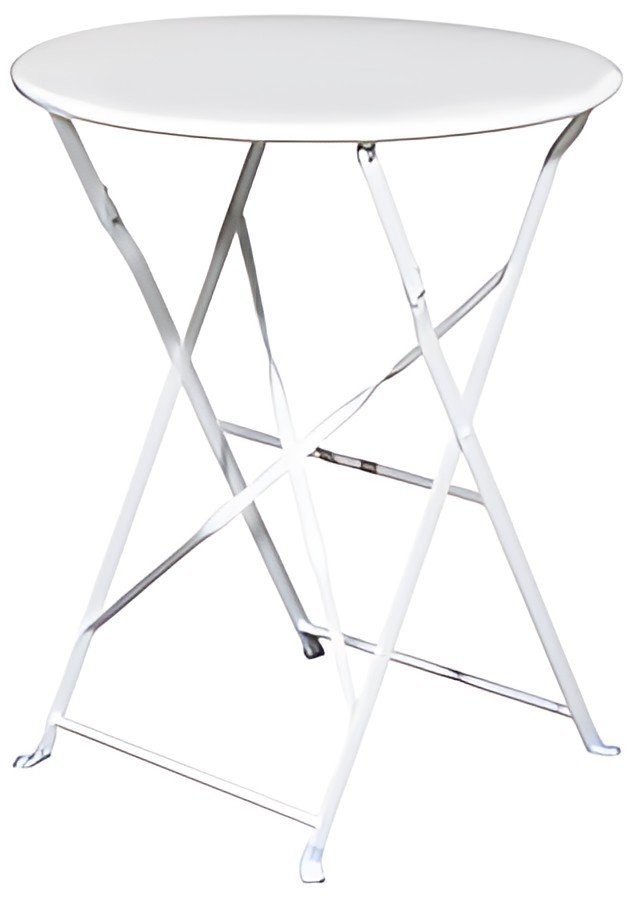 PAPERFLOW Table d'extérieur pliante EDEN, rond, blanc
