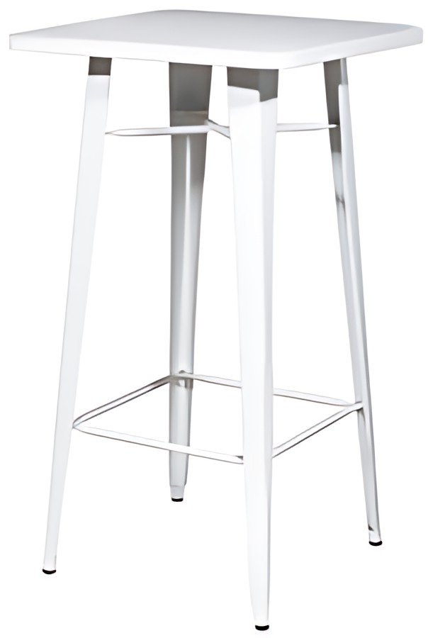 PAPERFLOW Table haute d'extérieur URBAN, 600 x 600 mm, blanc