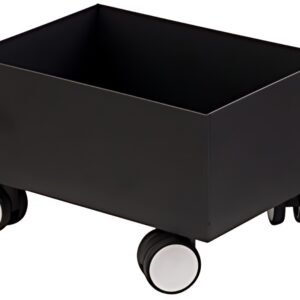 Base roulante PAPERFLOW pour 1 bac de collecte recyclage, noir