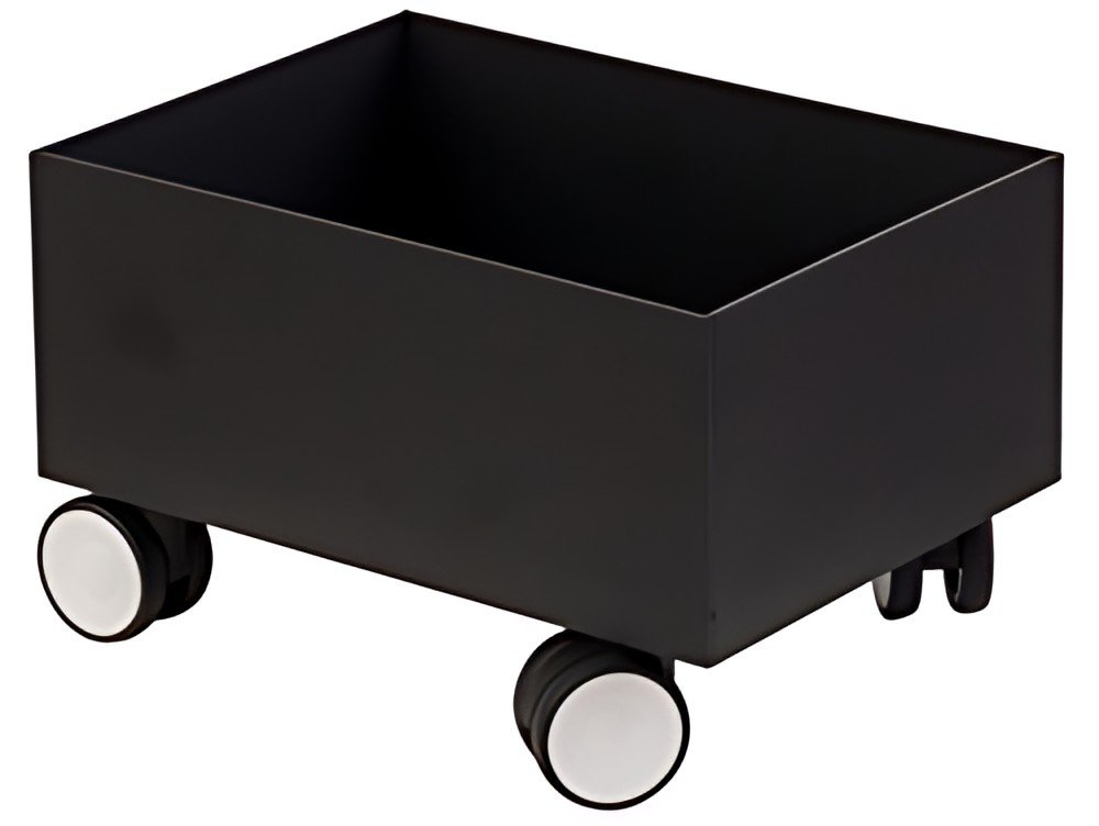 Base roulante PAPERFLOW pour 1 bac de collecte recyclage, noir