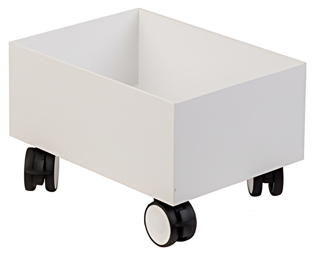 Base roulante PAPERFLOW pour 1 bac de collecte recyclage, blanc