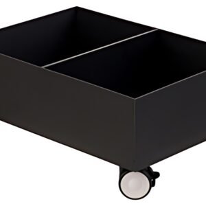 Base roulante PAPERFLOW pour 2 bacs de collecte recyclage, noir