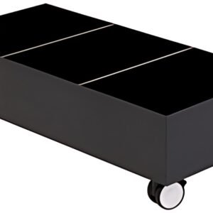 Base roulante PAPERFLOW pour 3 bacs de collecte recyclage, noir