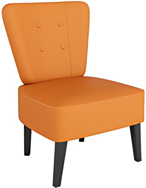 PAPERFLOW Fauteuil visiteur Brighton, simili cuir, orange