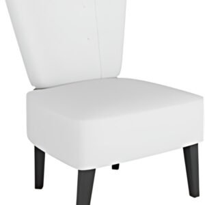 PAPERFLOW Fauteuil visiteur Brighton, simili cuir, blanc