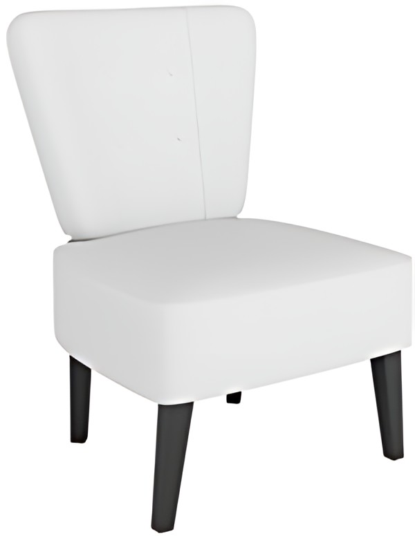 PAPERFLOW Fauteuil visiteur Brighton, simili cuir, blanc