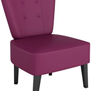 PAPERFLOW Fauteuil visiteur Brighton, simili cuir, lilas