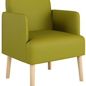 PAPERFLOW Fauteuil visiteur Brooks, simili cuir, vert