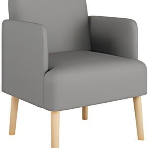 PAPERFLOW Fauteuil visiteur Brooks, simili cuir, gris